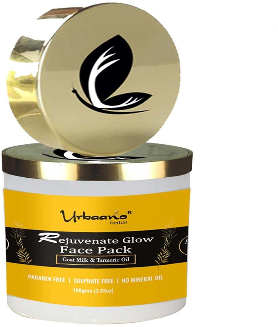 Urbaano Herbal De Tan Face Pack Kumkumadi, Goat Milk for Radiant,Brightening & Glowing Skin| Acne, Pimples, Blemishes, Dark Skin Control-Skin Friendly 100gm
