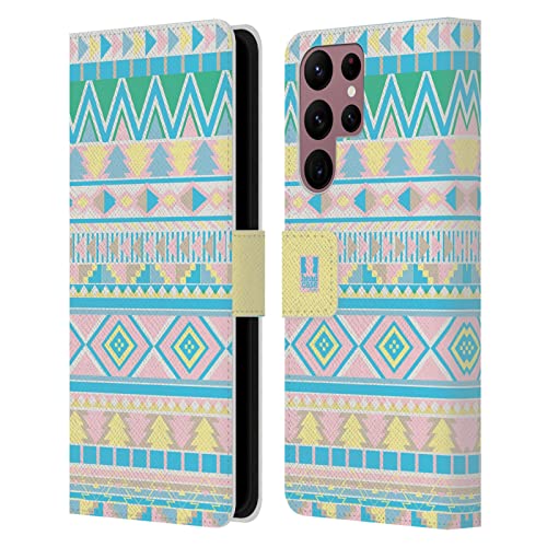 Étui Portefeuille Samsung S22 Ultra 5G Head Case Designs Cuir Aztèque