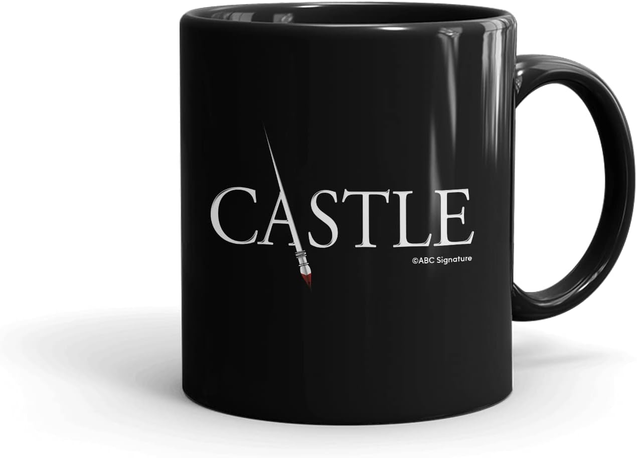 ABC Castle Logo Black Mug