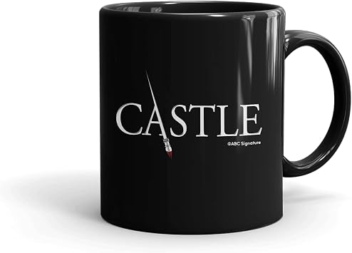 ABC Castle Logo Black Mug