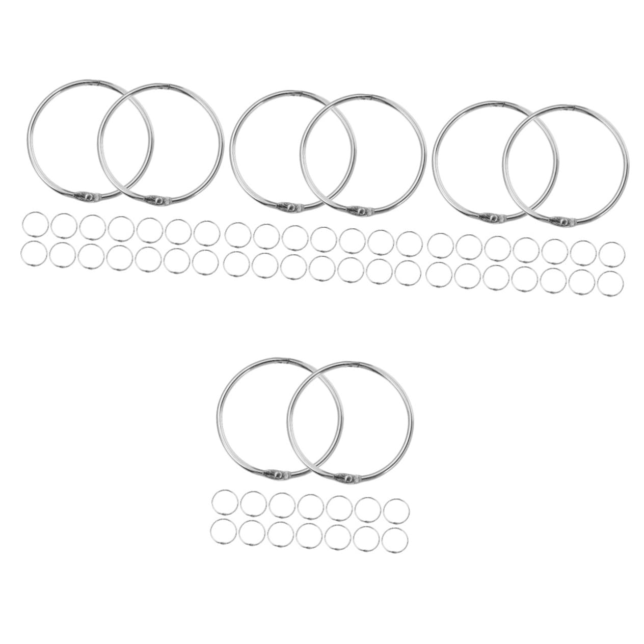 MAGICLULU 4 Juegos Anillo De Cortina De Ducha Anillos De Ganchos De Cortina De Ducha Anillos De Ducha para Cortina Ganchos Decorativos para Cortinas De Baño Planchar Silver 30 Uds * 4