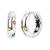 Silver Colors Colorful Flowers Original Earrings Hoop Earrings For Women Fashion Jewelry Gifts Official Website