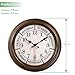 45MinST 12 Inches Retro Wall Clock,Day of The Week Wall Clock,Calendar Day Clock,Silent Non Ticking Battery Operated Movement(Bronze)