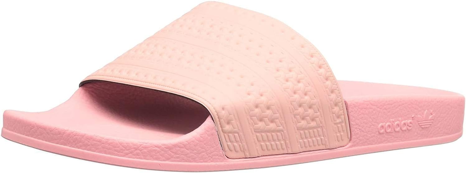 adidas Men's Adilette Slide Sandal 4 Haze Coral/Haze Coral/Haze Coral