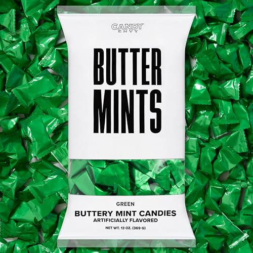 Candy Envy - Green Wrapped Buttermints - 13 oz. Bag - 100 Individaully Wrapped Candy Mints