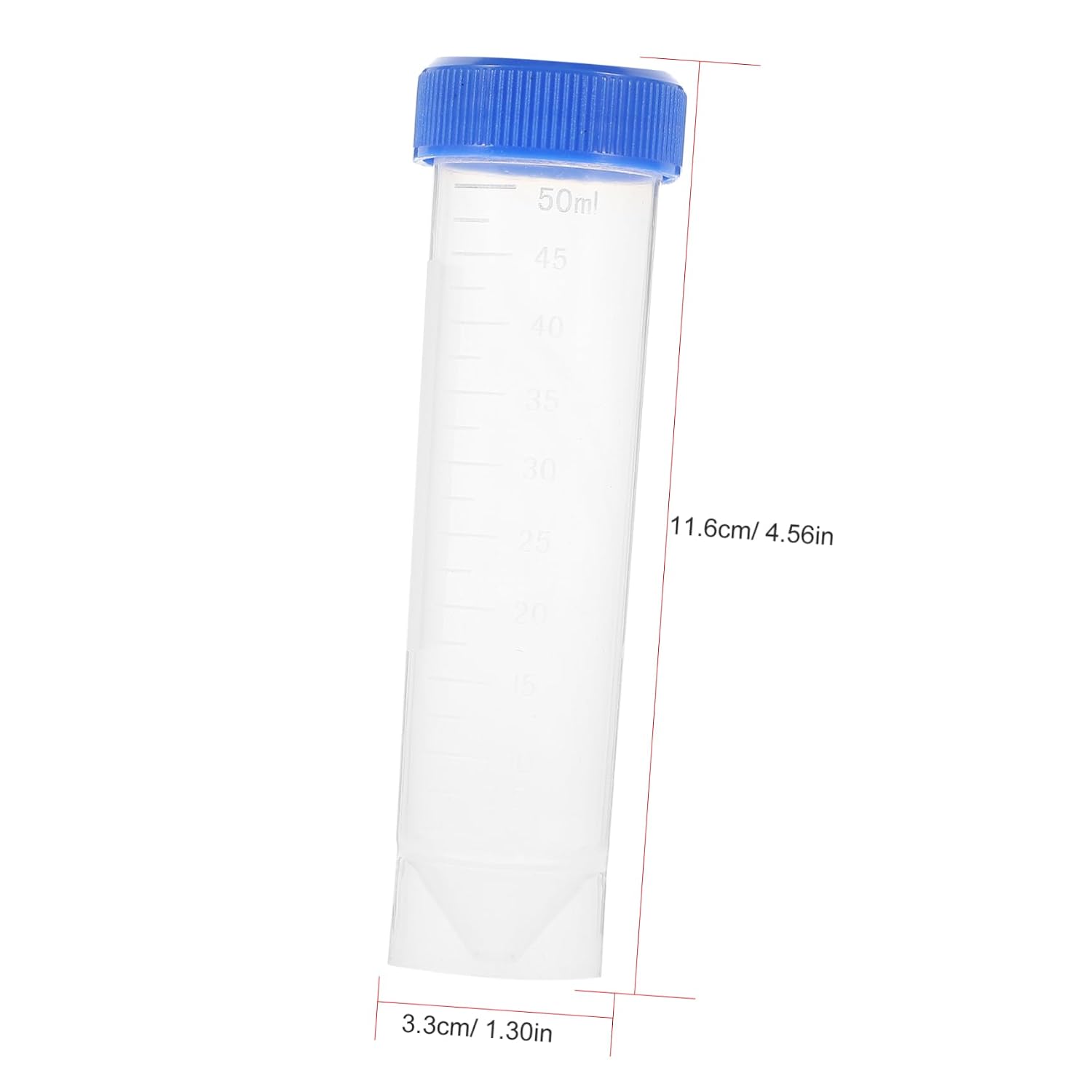 Zerodeko 50pcs Laboratory Tubes with Screw Caps Leak Plastic Testing Tubes for Sample Storage and Scientific Experiments