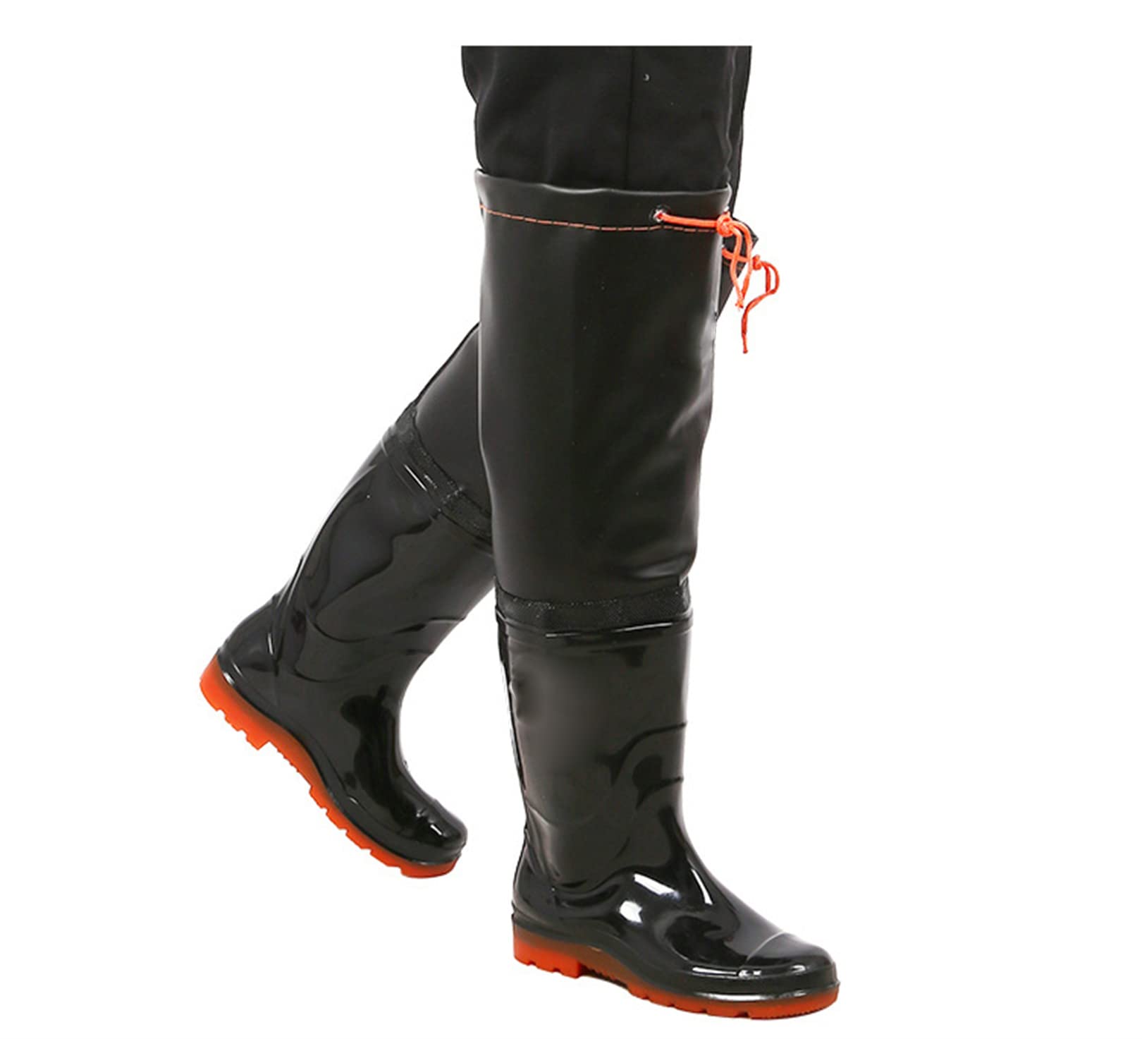 Stivali Pioggia Super Alti 60 Cm, Stivali da Trampoliere Impermeabili Uomo Scarpe Pesca Antiscivolo Resistenti all'Usura in PVC/Nylon Stivali da Trampoliere Leggeri in Gomma 36-47