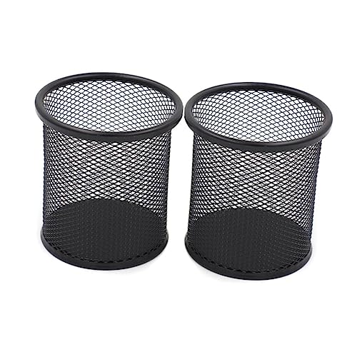 Operitacx 2 Piezas Malla Portalápices Bote De Cepillo Black