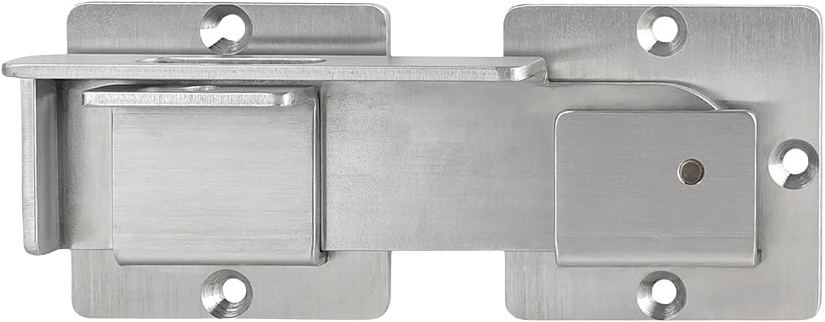 Flip Gate Latch with Padlock Hole,Stainless Steel gate Latch for Fence, Heavy Duty Double gate Latch for Wooden Fence,Swing and Sliding Open Gate,Barn Door, Shed, Vinyl Fence, Yard