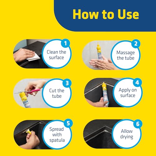 Dr. Fixit Kwik N Ezee Wall Gap & Crack Filler, 150gm (White), DIY Waterproofing for Home Repairs, Kitchen Sink & Wall Cracks, Bathroom Tile Gaps Sealant, Metal, Wood, PVC, Best for Wet & Damp areas (Image - 5)