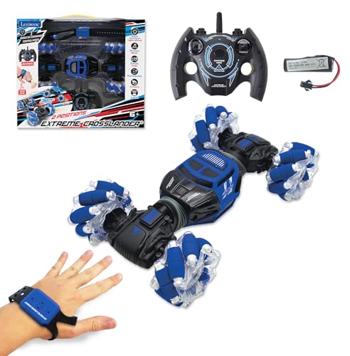 Lexibook, Extreme Crosslander®, Auto radiocomandata fuoristrada, fino a 12 km/h, effetti luminosi, telecomando e braccialetto di controllo gestuale inclusi, musica, ricaricabile, RC50