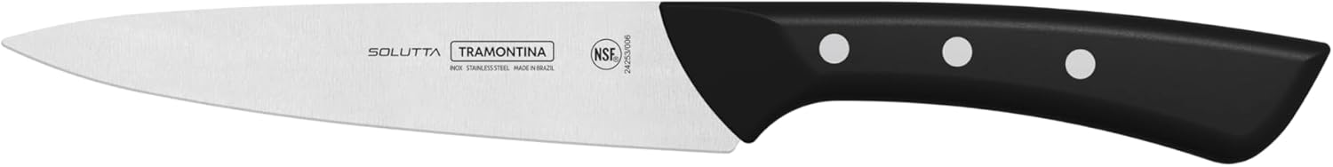 Tramontina SOLUTTA Preparation Knife 15 cm, Kitchen Knife Made of Stainless Steel, Utility Knife for Meat, Fish, Vegetables & Herbs, Ergonomic and Fatigue-Free, NSF Certified