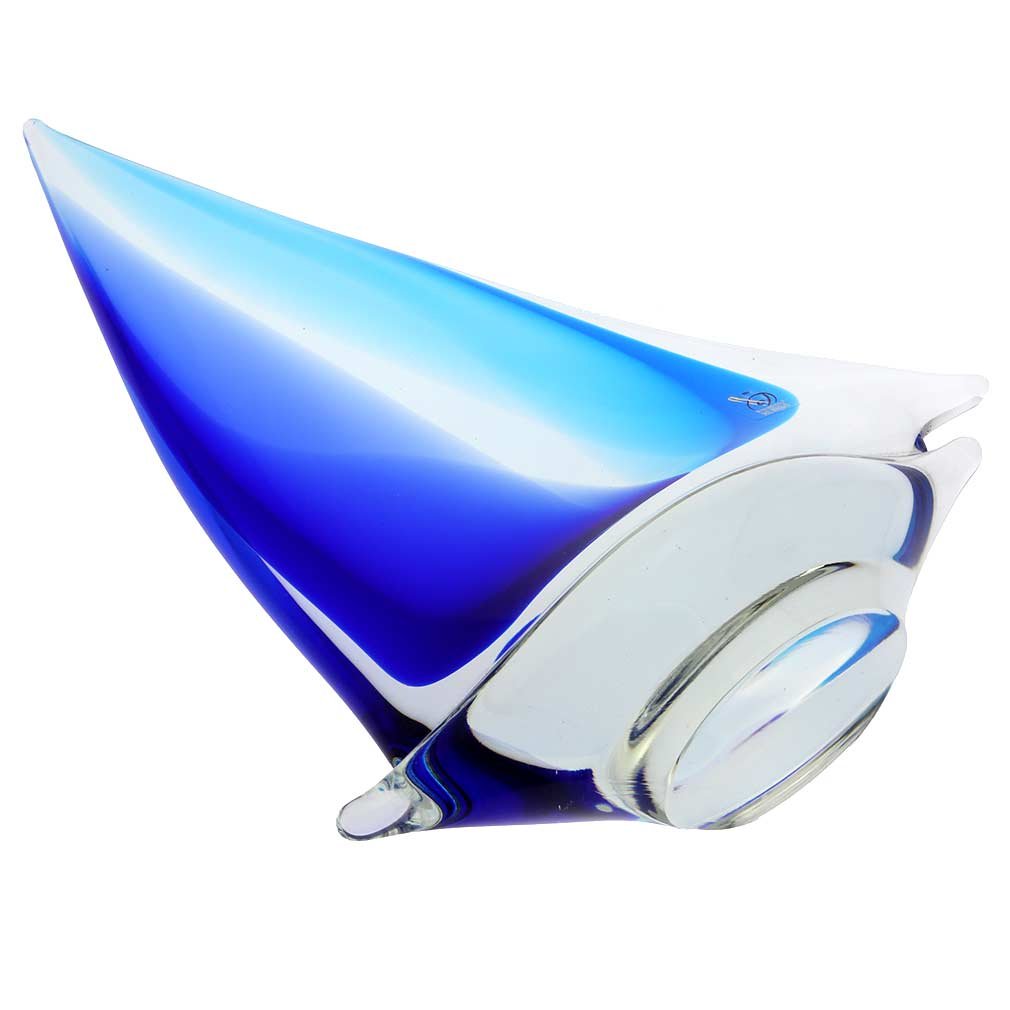 Amazon.co.jp: GlassOfVenice ムラーノガラス ラージ ヨット アクア
