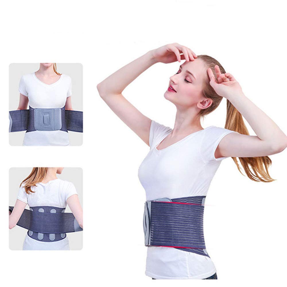 Faja Lumbar para Espalda, Cinturón de Soporte Lumbar Ayuda a Aliviar Dolor y Lesiones, Ciática, Hernia de Disco etc, Faja Lumbar Deportiva para Hombre y Mujer,XXL