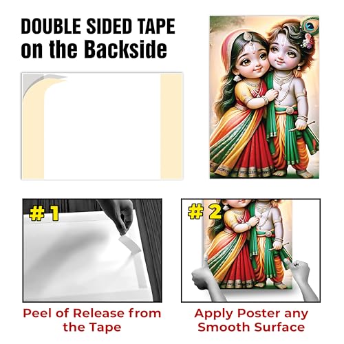 Image of Twinster Bal krishna Posters Photo for Pregnant Women, Baby Poster Self Adhesive (Size 45 cm by 30 cm) Pack of 1 (Design 19)
