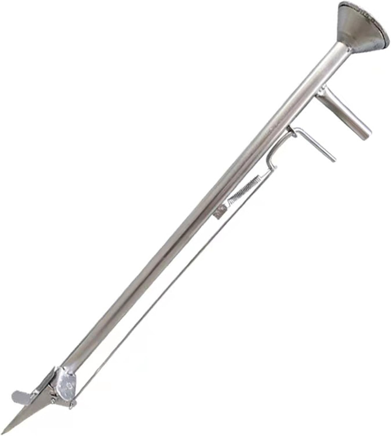 Garden Seeder Garden Bulb Transplanter ToolSeed Spreader Sowing Seed Dispenser Easy to Operate Stainless Steel Manual Planter Vegetable Metal Seeder for Beans Peanut, Length 91cm