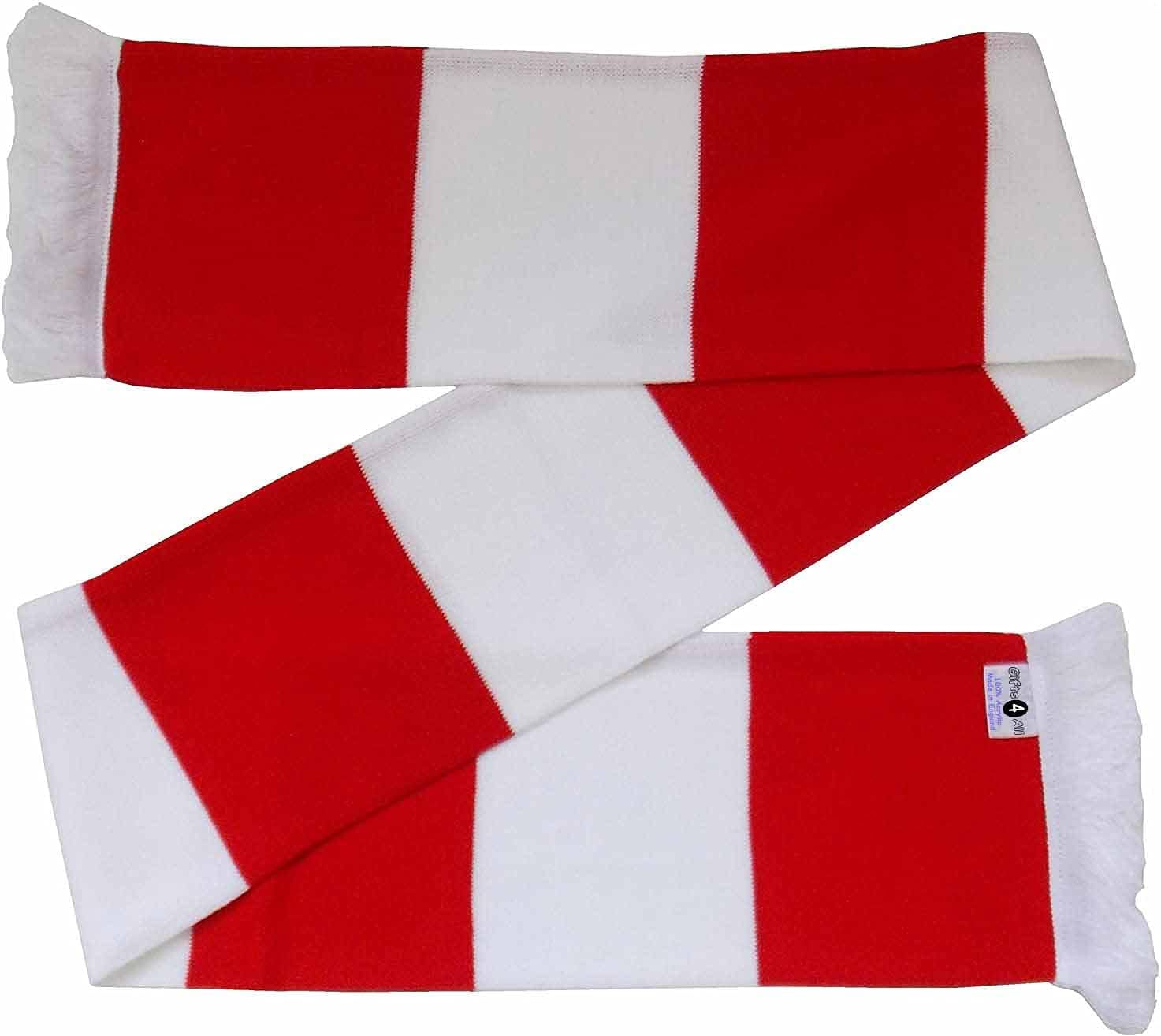 Southampton Football Fans Red & White Retro Traditional Match Day Bar Scarf (100% Acrylic)…