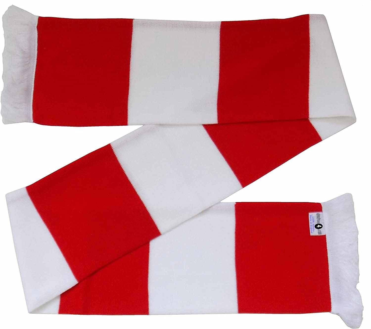 GIFTS 4 ALL Southampton Football Fans Red & White Retro Traditional Match Day Bar Scarf (100% Acrylic)…