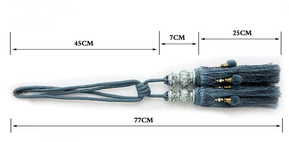 Corde à Rideau Double Boule, Boucle de Rideau, Sangle Suspendue, Crochet à Boule, Glands, embrasses, Accessoires de Rideau, décoration de la Maison, 4,11
