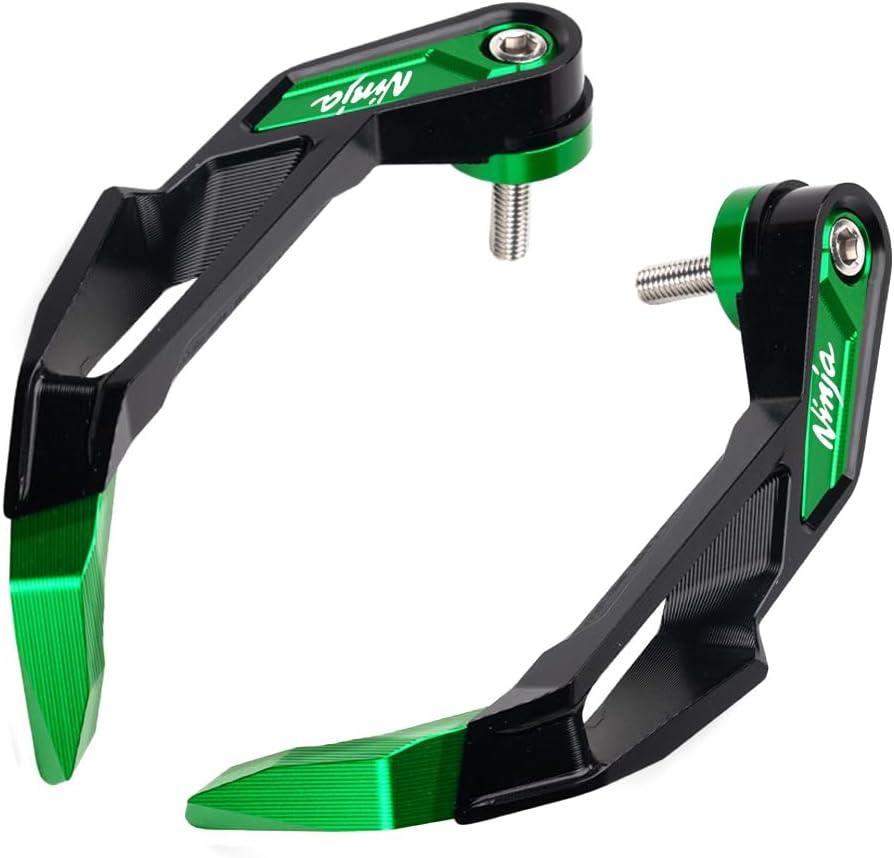 Motorcycle Handguards Compatible with Ninja 500 SE 2025 Ninja 400 300 250R ZX6R ZX10R ZX4RR ZX14R Ninja 1000SX Aluminum Brake Clutch Lever Guards Protector (Green)