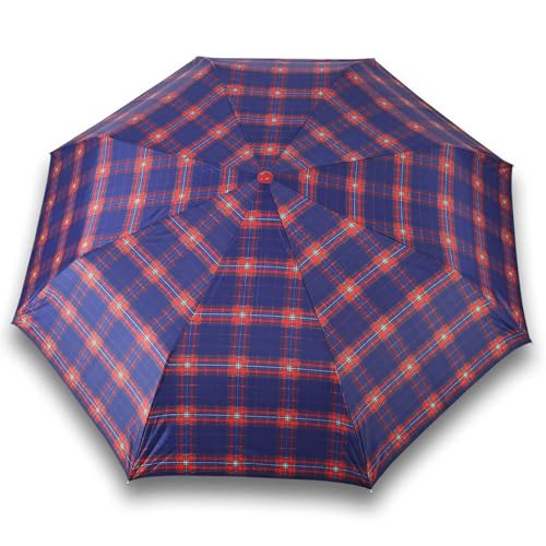 Image of 3Fold Cherry Check Print | 1m wide coverage | U.V. Block Silver Coating | WPWR coating - QuickDry | 27cm (closed length) | Collection3