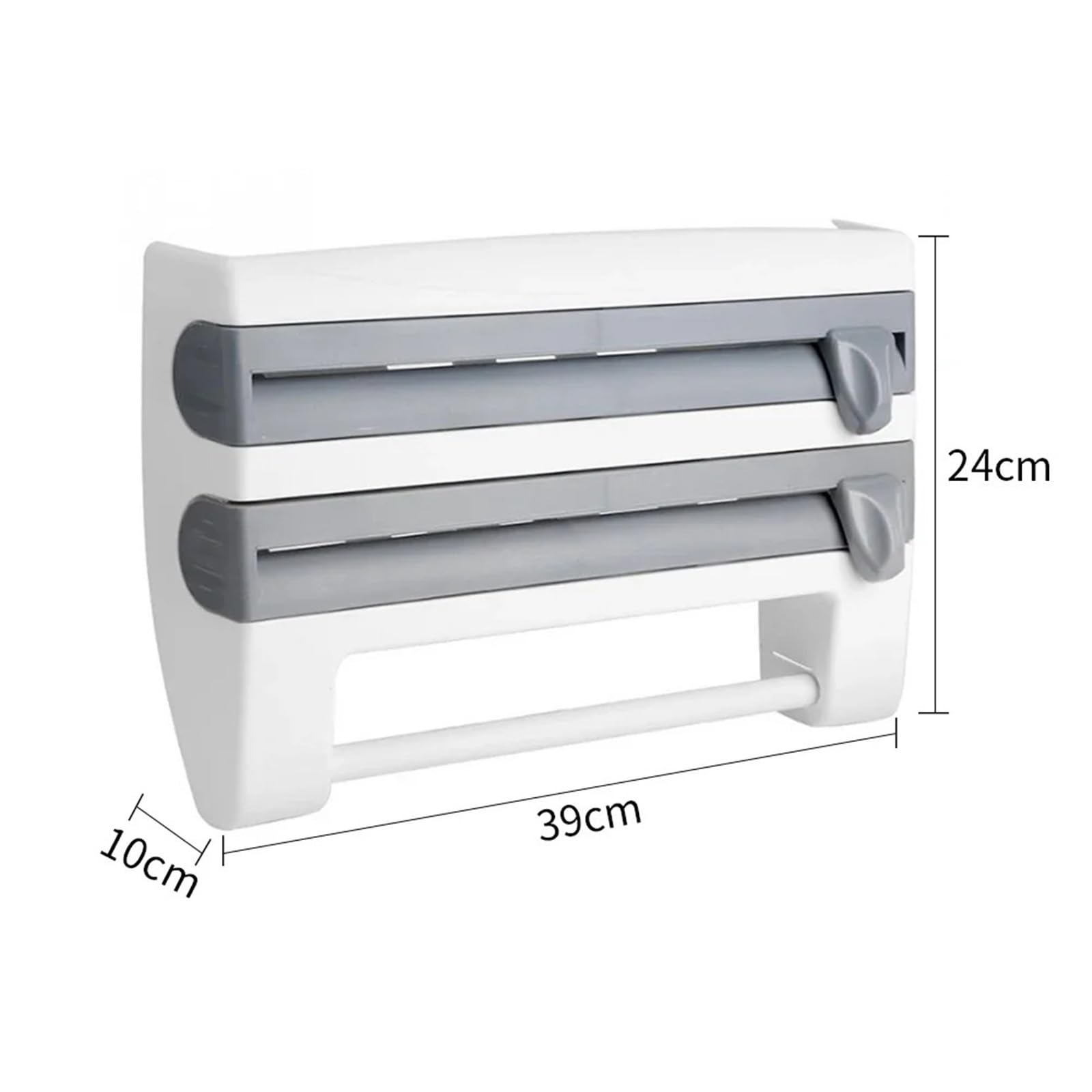 Portarollos de Papel Soporte de Pared for Rollo Papel Cocina, Color Gris para Espacios Pequeños