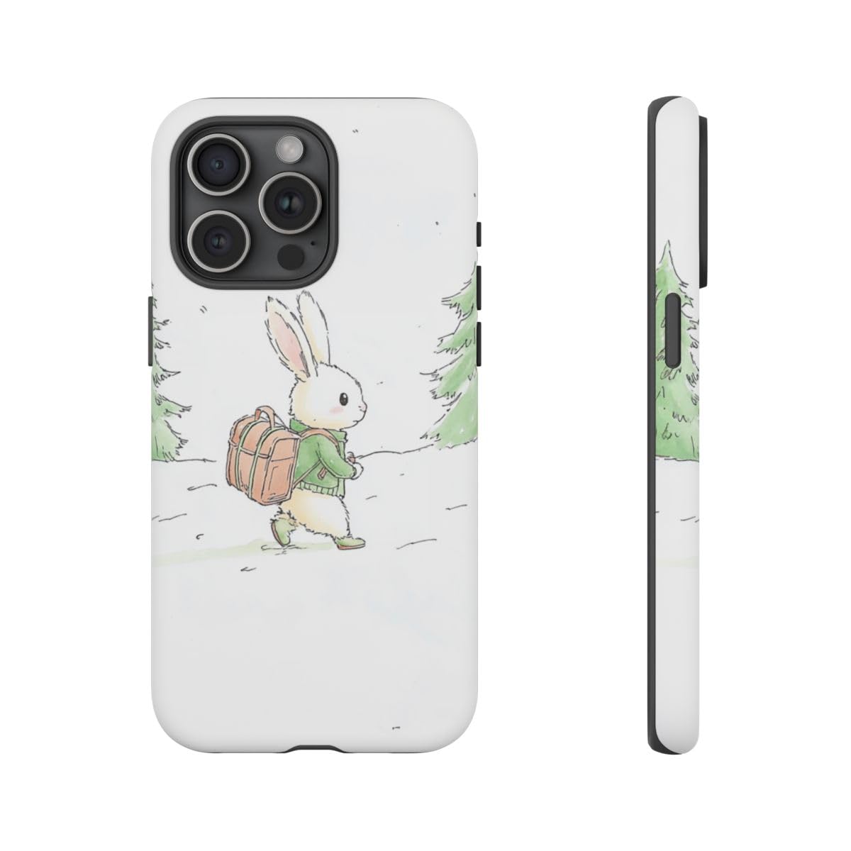 Coque lapin mignon iPhone 15 Pro Max blanc le cadeau idéal - 4