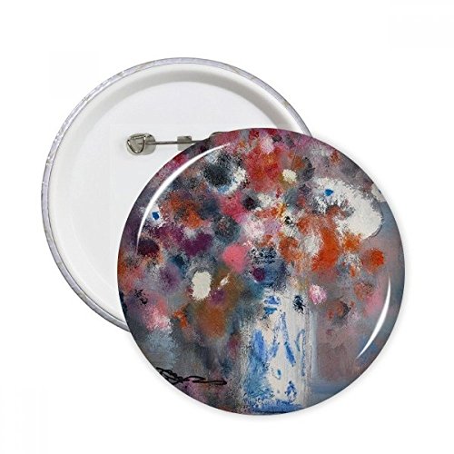 Fleurs colorées XJJ épinglette multicolore peinture à l'huile S
