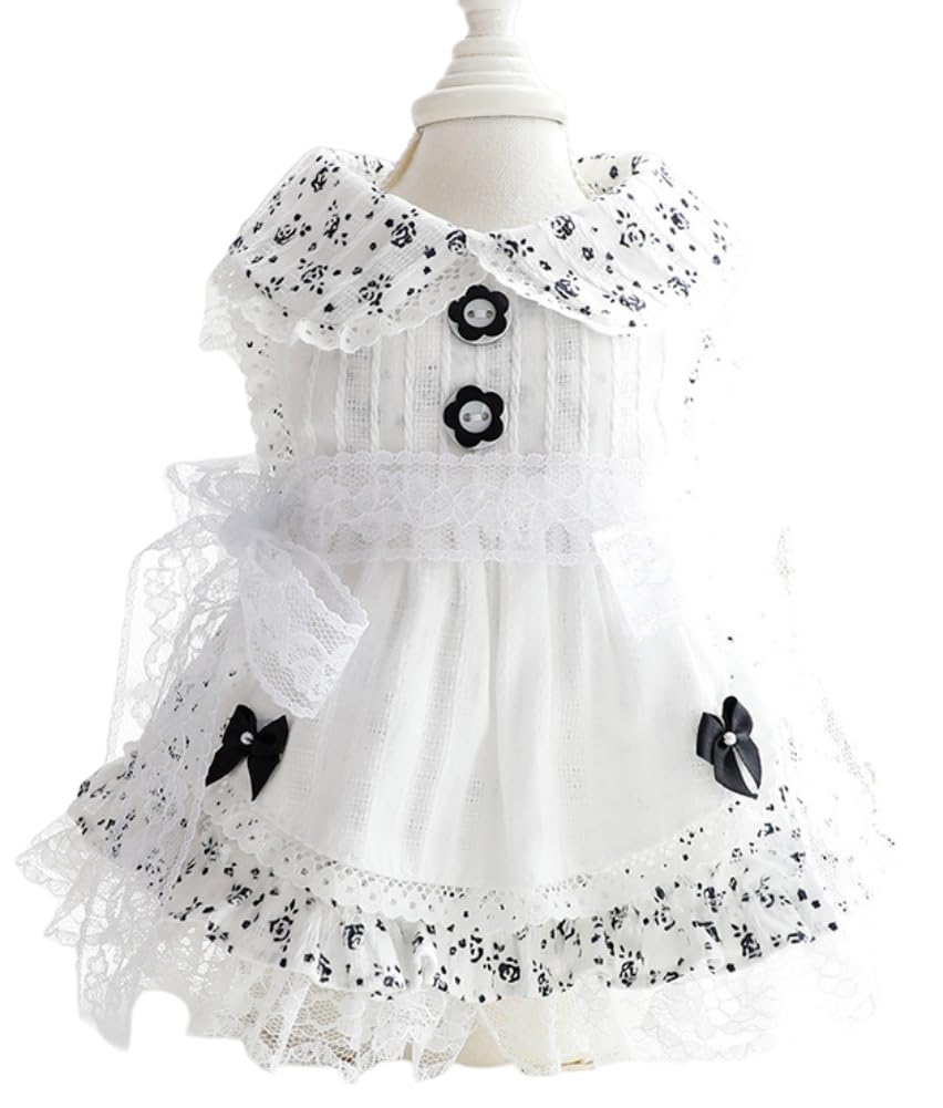 MaruPet Fashion Sweet Puppy Dog Chiffon Princess Dress for EXTRAL Small and Small Dog Pink S — view 53