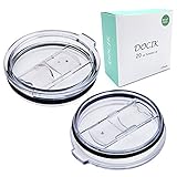 DOCIK Splash Proof Lids Covers for 20 Oz Yeti Rambler Ozark Trail Tumbler and More Travel Cup, 2 Pack