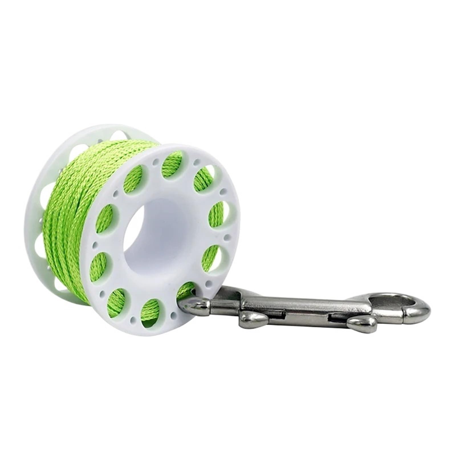 Diving Finger Spool, Scuba Diving Spool Finger Reel with Snap Bolt, Cave Wreck, Multicolor(White 30m)