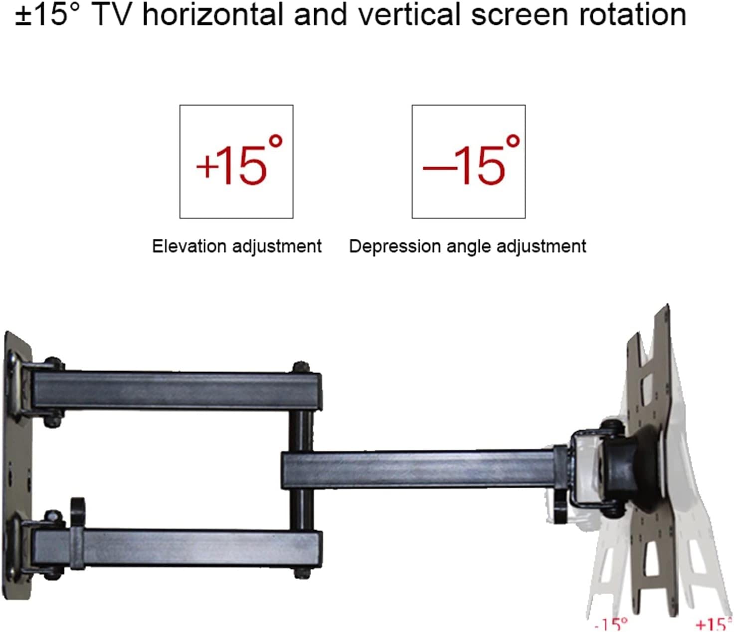 Supporto da Parete per Monitor TV snodabile a Movimento Completo per TV da 22-55 Pollici, Supporto da Parete per TV con Design a Fascetta, Supporto TV VESA Massimo 400x400 mm