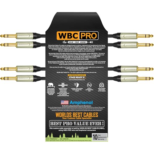 Cable Star-Quad TRS 6 Inch Paquete de 4 Unidades