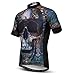 Produktbild Herren Radtrikot Kurzarm Mountainbike Shirt MTB Top Reißverschluss Tasche Reflektierender Totenkopf, A10, XX-Large