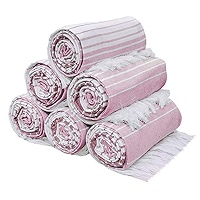 Native Fab Turkish Cotton Beach Towels Set Of 6 – 40x71 Inches, Oversized, Quick-Dry, Sand Resistant - View #3