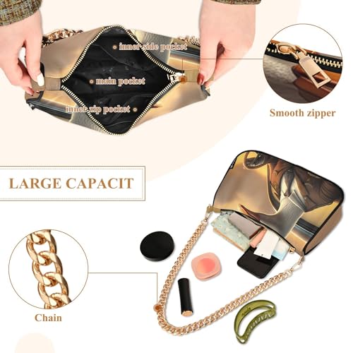 Funny Geese Aesthetic Shoulder Bag for Women Hobo Party Purse Cartoon Handbag Medium Zipper Closure4
