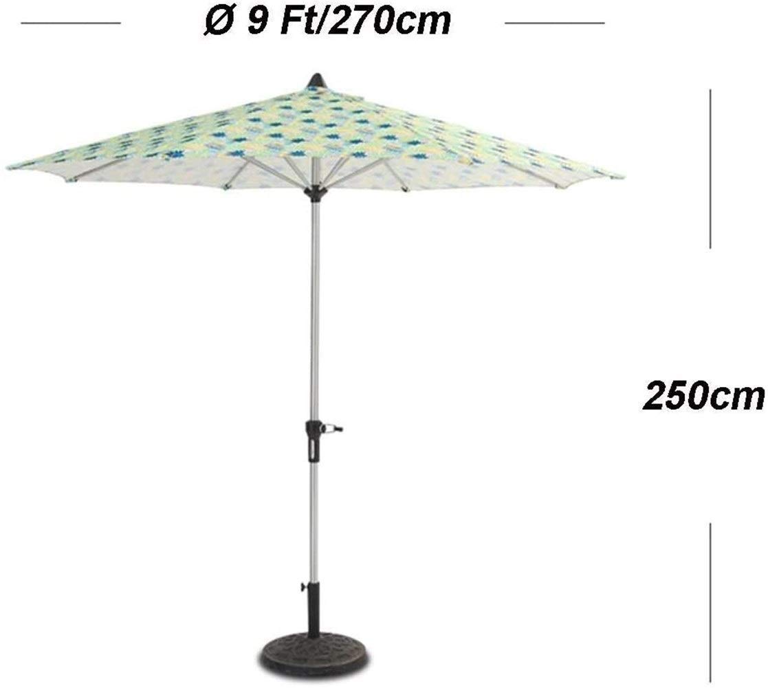 Parasols de marché décalés pour terrasse extérieure Parasols de Jardin extérieurs 9' Parasols Parasol de Plage de qualité supérieure côté Piscine, Parasol de Table de Jardin extérieur avec 8