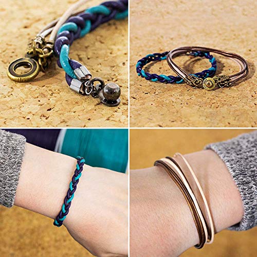 Cordon de cuir véritable haut de gamme aqua de 1.5 mm - 5