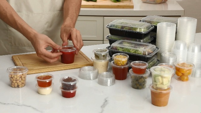 Amazon.com: AOZITA [55 Sets - 5.5 oz Portion Cups With Lids, Jello