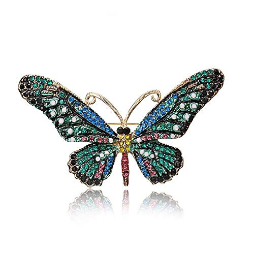Image of Variety Styles Butterfly Brooch - Multi-Color Rhinestone Crystal Brooch Pin Cute Butterfly Shape Corsages Brooches Decoration Gift for Women