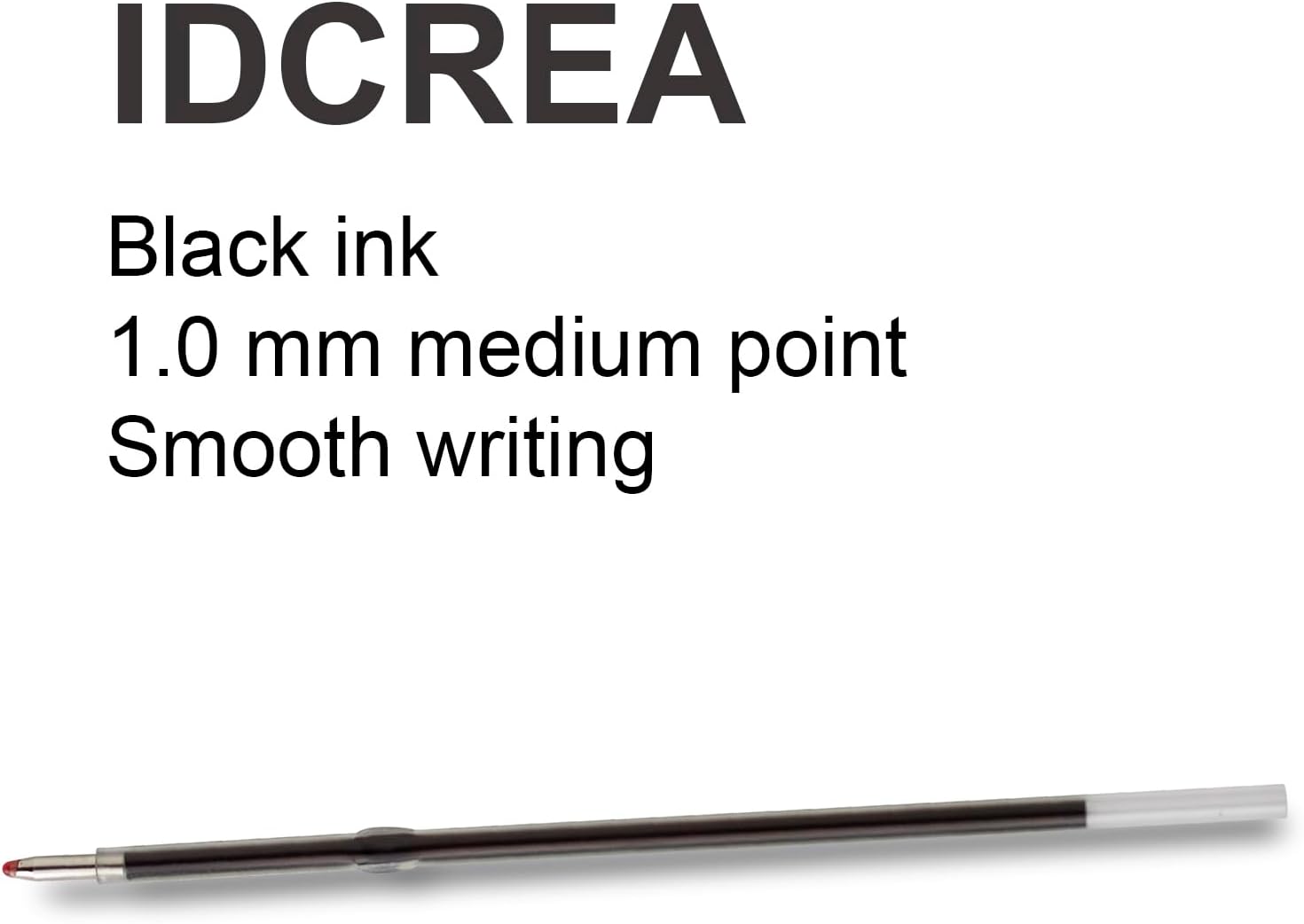 Ballpoint Pen Refills, Retractable, Length107 mm, 1.0 mm Medium Point, 100 Pack image 3