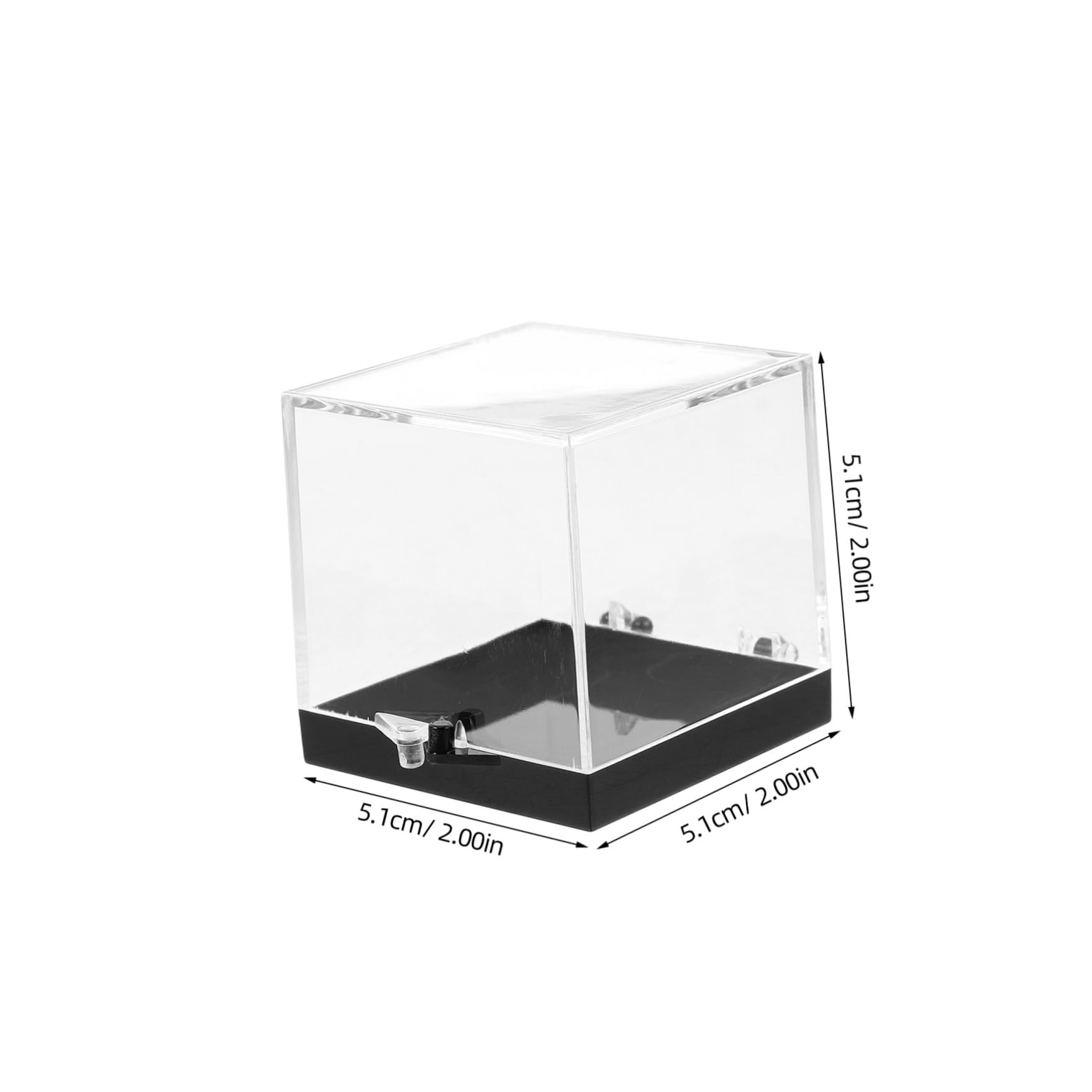 Operitacx 3pcs Jewelry Display Box Display Case Small Specimen Case Mineral Sample Case Black Plastic