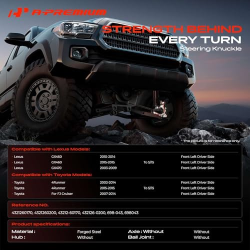 A-Premium Front Suspension Steering Knuckle Compatible with Toyota 4Runner 2003-2015, FJ Cruiser 2007-2014, Lexus GX460 2010-2015, Left Driver Side by A-Premium - Used condition - Image 2