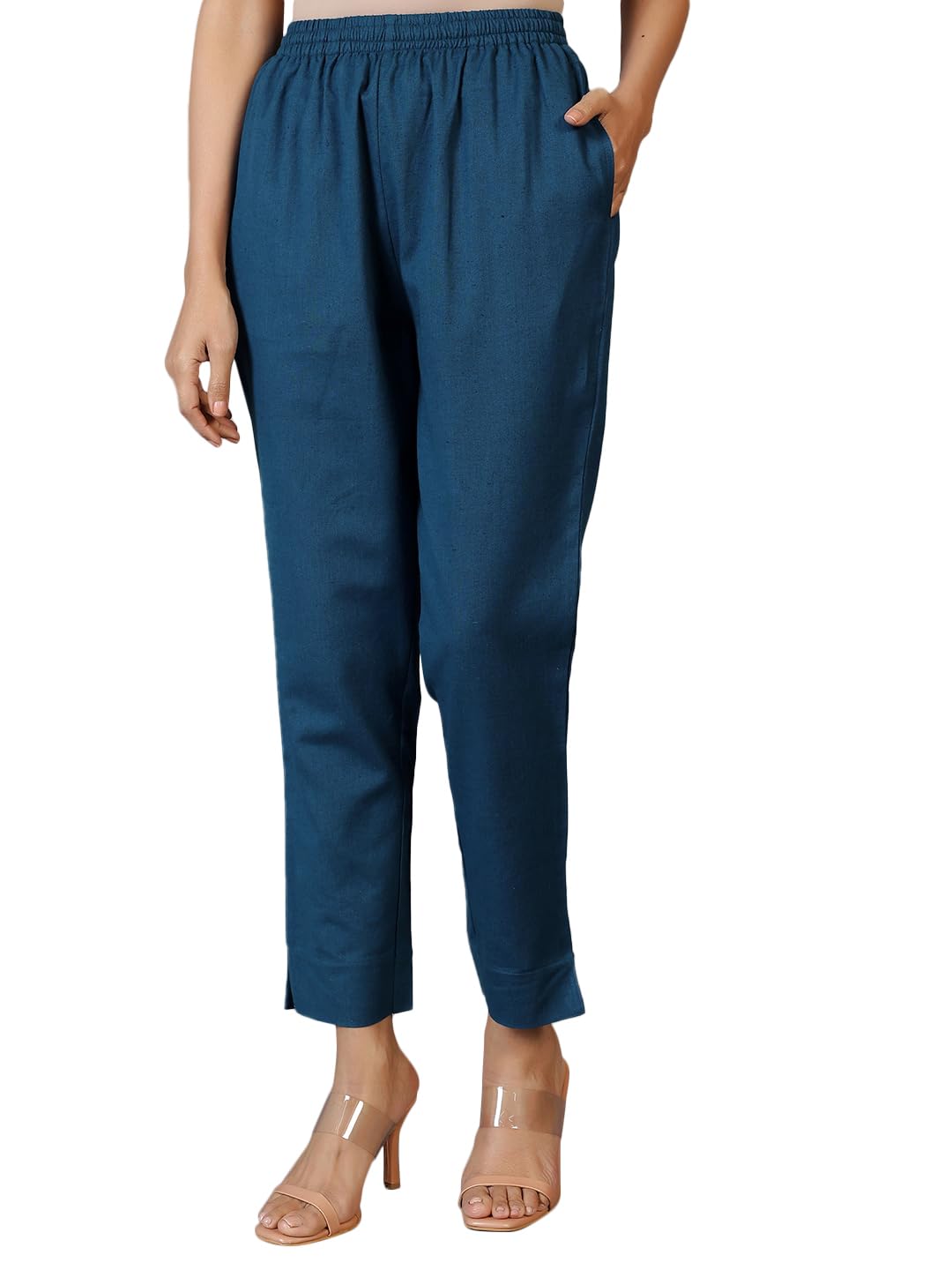 libas Solid Cotton Trousers-picture-47