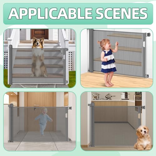 Barrière sécurité rétractable 180cm extensible pour protection enfant chien - 5