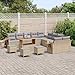 Generisch Gartensofa-Set mit Kissen 14 pcs Beige und Hellgrau,Möbel,Gartenmöbel,...