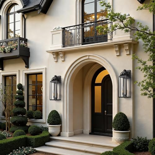 Image of 2-Light Exterior Lighting Fixtures, 2 Pack Large Dusk to Dawn Outdoor Lights, 19 inch Waterproof Anti-Rust Aluminum Wall Scones, Outside Lights for House, Outdoor Wall Light for Porch, Garage