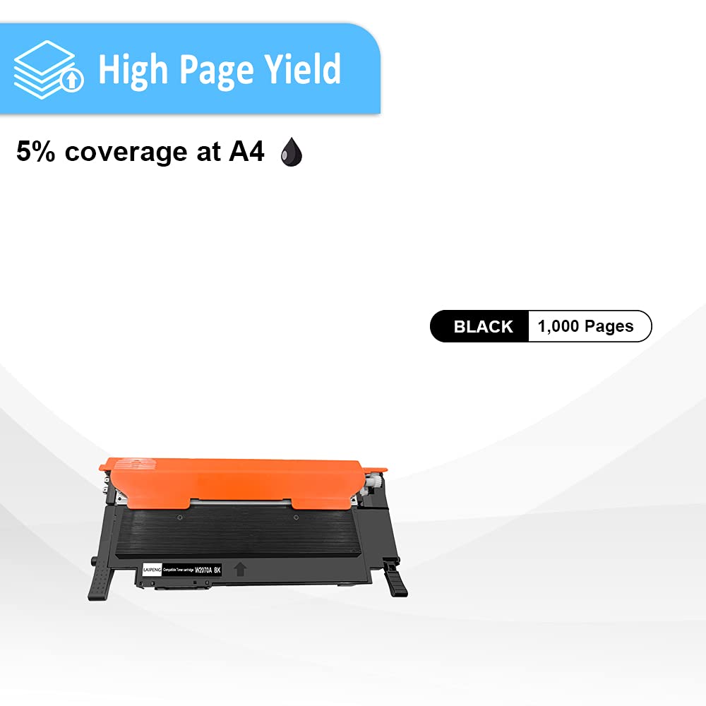 LAIPENG Toner 117A W2070A Cartuccia Compatibile Per HP Color Laser 150 150a 150w 150nw MFP 178 178nw 178nwg 179 179fnw 179fwg Stampanti Nero 1000 Pagine【 Con Chip 】