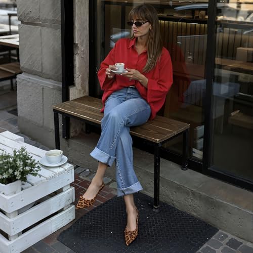 Image of Mattiventon Slingback Heels for Women Kitten Heels Bow Ankle Strap Pointed Toe Heel Sexy Wedding Dress Party Pumps