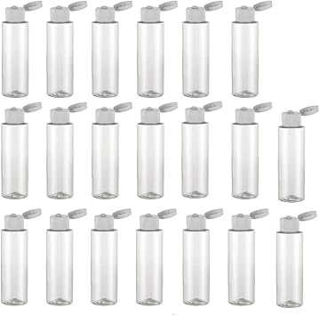 minkissy 40pcs Plastic Clear Bottles Squeeze Containers Refillable Containers for Hand Gel Shampoo Lotion 40ml